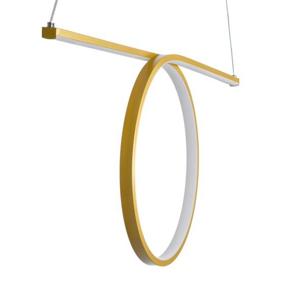 GLOBOSTAR® ROME 61297 Μοντέρνο Κρεμαστό Φωτιστικό Οροφής LED 24W 2640lm 200° AC 220-240V IP20 Ρυθμιζόμενο Λευκό CCT με On/Off 2700K/4500K/6000K - Lumileds SMD Chip - Χρυσό Βούρτσας - Μ65.5 x Π4 x Υ33cm - 3 Χρόνια Εγγύηση GLOBOSTAR® ROME 61297 Μοντέρνο Κρεμαστό Φωτιστικό Οροφής LED 24W 2640lm 200° AC 220-240V IP20 Ρυθμιζόμενο Λευκό CCT με On/Off 2700K/4500K/6000K - Lumileds SMD Chip - Χρυσό Βούρτσας - Μ65.5 x Π4 x Υ33cm - 3 Χρόνια Εγγύηση