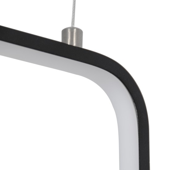 GLOBOSTAR® DEROBA 61298 Μοντέρνο Κρεμαστό Φωτιστικό Οροφής LED 12W 1320lm 360° AC 220-240V IP20 Ρυθμιζόμενο Λευκό CCT με On/Off 2700K/4500K/6000K - Lumileds SMD Chip - Μαύρο Ματ - Μ16 x Π1.6 x Υ25.5cm - 3 Χρόνια Εγγύηση GLOBOSTAR® DEROBA 61298 Μοντέρνο Κρεμαστό Φωτιστικό Οροφής LED 12W 1320lm 360° AC 220-240V IP20 Ρυθμιζόμενο Λευκό CCT με On/Off 2700K/4500K/6000K - Lumileds SMD Chip - Μαύρο Ματ - Μ16 x Π1.6 x Υ25.5cm - 3 Χρόνια Εγγύηση