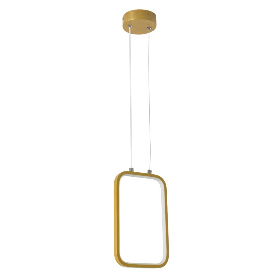 GLOBOSTAR® DEROBA 61301 Μοντέρνο Κρεμαστό Φωτιστικό Οροφής LED 12W 1320lm 360° AC 220-240V IP20 Ρυθμιζόμενο Λευκό CCT με On/Off 2700K/4500K/6000K - Lumileds SMD Chip - Χρυσό Βούρτσας - Μ16 x Π1.6 x Υ25.5cm - 3 Χρόνια Εγγύηση GLOBOSTAR® DEROBA 61301 Μοντέρνο Κρεμαστό Φωτιστικό Οροφής LED 12W 1320lm 360° AC 220-240V IP20 Ρυθμιζόμενο Λευκό CCT με On/Off 2700K/4500K/6000K - Lumileds SMD Chip - Χρυσό Βούρτσας - Μ16 x Π1.6 x Υ25.5cm - 3 Χρόνια Εγγύηση