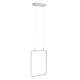 GLOBOSTAR® NEROBA 61303 Μοντέρνο Κρεμαστό Φωτιστικό Οροφής LED 18W 1980lm 360° AC 220-240V IP20 Ρυθμιζόμενο Λευκό CCT με On/Off 2700K/4500K/6000K - Lumileds SMD Chip - Λευκό Ματ - Μ29 x Π2 x Υ36cm - 3 Χρόνια Εγγύηση