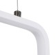 GLOBOSTAR® NEROBA 61303 Μοντέρνο Κρεμαστό Φωτιστικό Οροφής LED 18W 1980lm 360° AC 220-240V IP20 Ρυθμιζόμενο Λευκό CCT με On/Off 2700K/4500K/6000K - Lumileds SMD Chip - Λευκό Ματ - Μ29 x Π2 x Υ36cm - 3 Χρόνια Εγγύηση