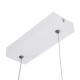 GLOBOSTAR® NEROBA 61303 Μοντέρνο Κρεμαστό Φωτιστικό Οροφής LED 18W 1980lm 360° AC 220-240V IP20 Ρυθμιζόμενο Λευκό CCT με On/Off 2700K/4500K/6000K - Lumileds SMD Chip - Λευκό Ματ - Μ29 x Π2 x Υ36cm - 3 Χρόνια Εγγύηση