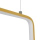 GLOBOSTAR® NEROBA 61305 Μοντέρνο Κρεμαστό Φωτιστικό Οροφής LED 18W 1980lm 360° AC 220-240V IP20 Ρυθμιζόμενο Λευκό CCT με On/Off 2700K/4500K/6000K - Lumileds SMD Chip - Χρυσό Βούρτσας - Μ29 x Π2 x Υ36cm - 3 Χρόνια Εγγύηση