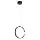 GLOBOSTAR® CEROBA 61306 Μοντέρνο Κρεμαστό Φωτιστικό Οροφής LED 12W 1320lm 360° AC 220-240V IP20 Ρυθμιζόμενο Λευκό CCT με On/Off 2700K/4500K/6000K - Lumileds SMD Chip - Μαύρο Ματ - Μ22 x Π2 x Υ22cm - 3 Χρόνια Εγγύηση