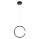 GLOBOSTAR® CEROBA 61306 Μοντέρνο Κρεμαστό Φωτιστικό Οροφής LED 12W 1320lm 360° AC 220-240V IP20 Ρυθμιζόμενο Λευκό CCT με On/Off 2700K/4500K/6000K - Lumileds SMD Chip - Μαύρο Ματ - Μ22 x Π2 x Υ22cm - 3 Χρόνια Εγγύηση