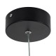 GLOBOSTAR® CEROBA 61306 Μοντέρνο Κρεμαστό Φωτιστικό Οροφής LED 12W 1320lm 360° AC 220-240V IP20 Ρυθμιζόμενο Λευκό CCT με On/Off 2700K/4500K/6000K - Lumileds SMD Chip - Μαύρο Ματ - Μ22 x Π2 x Υ22cm - 3 Χρόνια Εγγύηση