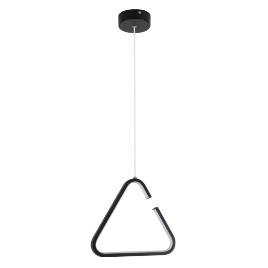 GLOBOSTAR® CEROBA 61307 Μοντέρνο Κρεμαστό Φωτιστικό Οροφής LED 12W 1320lm 360° AC 220-240V IP20 Ρυθμιζόμενο Λευκό CCT με On/Off 2700K/4500K/6000K - Lumileds SMD Chip - Μαύρο Ματ - Μ22 x Π2 x Υ22cm - 3 Χρόνια Εγγύηση