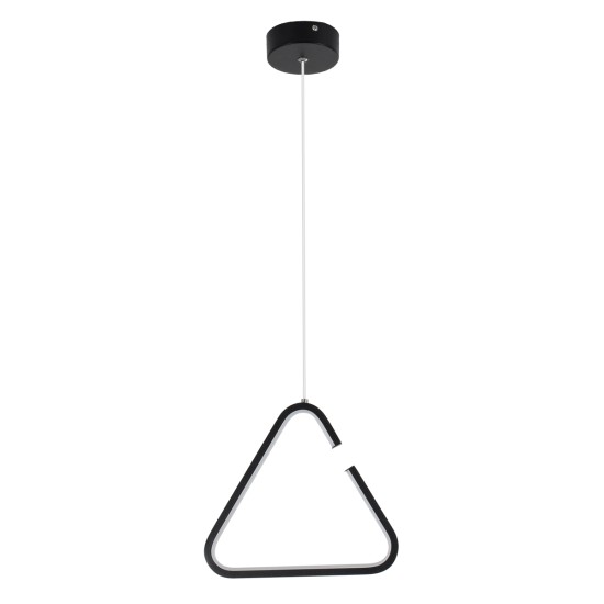 GLOBOSTAR® CEROBA 61307 Μοντέρνο Κρεμαστό Φωτιστικό Οροφής LED 12W 1320lm 360° AC 220-240V IP20 Ρυθμιζόμενο Λευκό CCT με On/Off 2700K/4500K/6000K - Lumileds SMD Chip - Μαύρο Ματ - Μ22 x Π2 x Υ22cm - 3 Χρόνια Εγγύηση