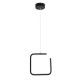 GLOBOSTAR® CEROBA 61308 Μοντέρνο Κρεμαστό Φωτιστικό Οροφής LED 12W 1320lm 360° AC 220-240V IP20 Ρυθμιζόμενο Λευκό CCT με On/Off 2700K/4500K/6000K - Lumileds SMD Chip - Μαύρο Ματ - Μ22 x Π2 x Υ22cm - 3 Χρόνια Εγγύηση