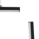 GLOBOSTAR® CEROBA 61308 Μοντέρνο Κρεμαστό Φωτιστικό Οροφής LED 12W 1320lm 360° AC 220-240V IP20 Ρυθμιζόμενο Λευκό CCT με On/Off 2700K/4500K/6000K - Lumileds SMD Chip - Μαύρο Ματ - Μ22 x Π2 x Υ22cm - 3 Χρόνια Εγγύηση