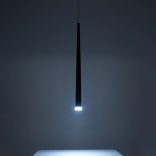 GLOBOSTAR® TEARS 61309 Μοντέρνο Κρεμαστό Φωτιστικό Οροφής LED 3W 330lm 180° AC 220-240V IP20 Ρυθμιζόμενο Λευκό CCT με On/Off 2700K/4500K/6000K Dimmable - Lumileds SMD Chip - Μαύρο Ματ - Μ3.2 x Π3.2 x Υ51.5cm - 3 Χρόνια Εγγύηση