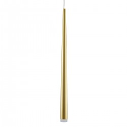 GLOBOSTAR® TEARS 61310 Μοντέρνο Κρεμαστό Φωτιστικό Οροφής LED 3W 330lm 180° AC 220-240V IP20 Ρυθμιζόμενο Λευκό CCT με On/Off 2700K/4500K/6000K - Lumileds SMD Chip - Χρυσό Βούρτσας - Μ3.2 x Π3.2 x Υ51.5cm - 3 Χρόνια Εγγύηση