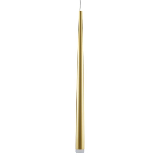 GLOBOSTAR® TEARS 61310 Μοντέρνο Κρεμαστό Φωτιστικό Οροφής LED 3W 330lm 180° AC 220-240V IP20 Ρυθμιζόμενο Λευκό CCT με On/Off 2700K/4500K/6000K - Lumileds SMD Chip - Χρυσό Βούρτσας - Μ3.2 x Π3.2 x Υ51.5cm - 3 Χρόνια Εγγύηση