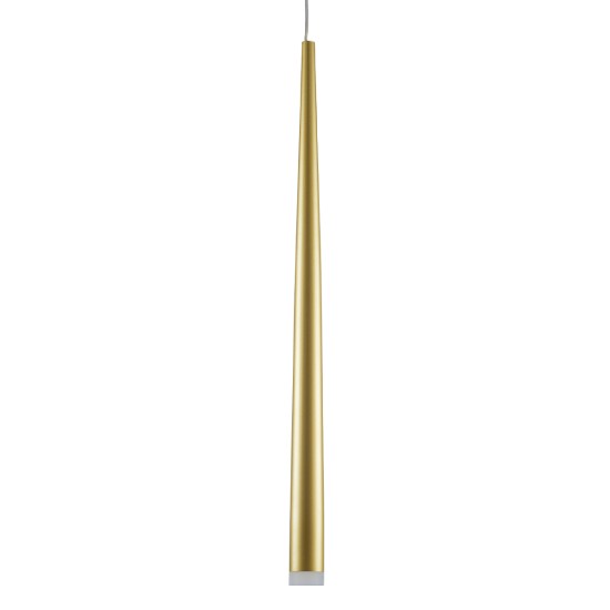 GLOBOSTAR® TEARS 61310 Μοντέρνο Κρεμαστό Φωτιστικό Οροφής LED 3W 330lm 180° AC 220-240V IP20 Ρυθμιζόμενο Λευκό CCT με On/Off 2700K/4500K/6000K - Lumileds SMD Chip - Χρυσό Βούρτσας - Μ3.2 x Π3.2 x Υ51.5cm - 3 Χρόνια Εγγύηση