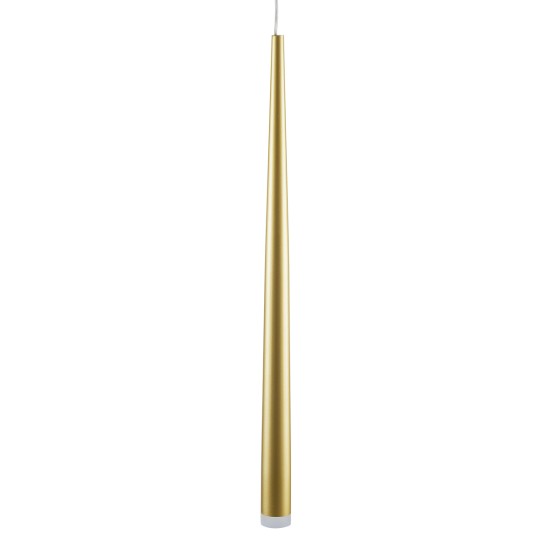 GLOBOSTAR® TEARS 61310 Μοντέρνο Κρεμαστό Φωτιστικό Οροφής LED 3W 330lm 180° AC 220-240V IP20 Ρυθμιζόμενο Λευκό CCT με On/Off 2700K/4500K/6000K - Lumileds SMD Chip - Χρυσό Βούρτσας - Μ3.2 x Π3.2 x Υ51.5cm - 3 Χρόνια Εγγύηση
