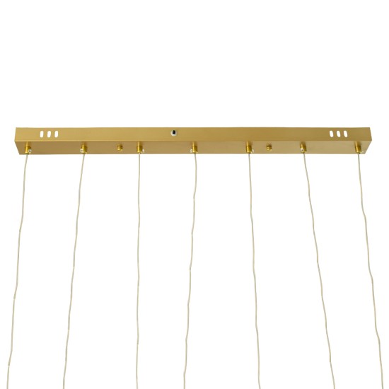 GLOBOSTAR® TEARS 61312 Μοντέρνο Κρεμαστό Φωτιστικό Οροφής LED 21W 2310lm 180° AC 220-240V IP20 Ρυθμιζόμενο Λευκό CCT με Χειριστήριο από 2700K έως 6000K Dimmable - Lumileds SMD Chip - Χρυσό Βούρτσας - Μ70 x Π3.2 x Υ60cm - 3 Χρόνια Εγγύηση GLOBOSTAR® TEARS 61312 Μοντέρνο Κρεμαστό Φωτιστικό Οροφής LED 21W 2310lm 180° AC 220-240V IP20 Ρυθμιζόμενο Λευκό CCT με Χειριστήριο από 2700K έως 6000K Dimmable - Lumileds SMD Chip - Χρυσό Βούρτσας - Μ70 x Π3.2 x Υ60cm - 3 Χρόνια Εγγύηση