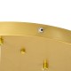 GLOBOSTAR® TEARS 61314 Μοντέρνο Κρεμαστό Φωτιστικό Οροφής LED 36W 3960lm 180° AC 220-240V IP20 Ρυθμιζόμενο Λευκό CCT με Χειριστήριο από 2700K έως 6000K Dimmable - Lumileds SMD Chip - Χρυσό Βούρτσας - Μ60 x Π60 x Υ51.5cm - 3 Χρόνια Εγγύηση