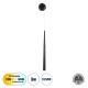 GLOBOSTAR® TEARS 61315 Μοντέρνο Φωτιστικό Τοίχου - Απλίκα LED 3W 330lm 180° AC 220-240V IP20 Ρυθμιζόμενο Λευκό CCT με On/Off 2700K/4500K/6000K - Lumileds SMD Chip - Μαύρο Ματ - Μ3.2 x Π3.2 x Υ51.5cm - 3 Χρόνια Εγγύηση