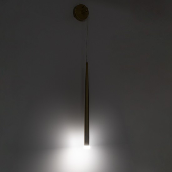 GLOBOSTAR® TEARS 61315 Μοντέρνο Φωτιστικό Τοίχου - Απλίκα LED 3W 330lm 180° AC 220-240V IP20 Ρυθμιζόμενο Λευκό CCT με On/Off 2700K/4500K/6000K - Lumileds SMD Chip - Μαύρο Ματ - Μ3.2 x Π3.2 x Υ51.5cm - 3 Χρόνια Εγγύηση