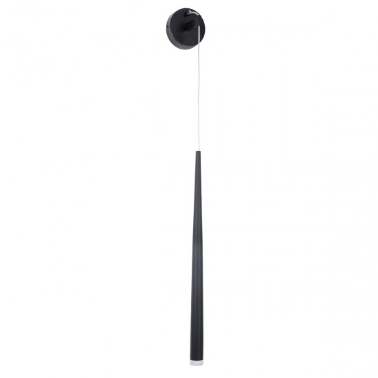 GLOBOSTAR® TEARS 61315 Μοντέρνο Φωτιστικό Τοίχου - Απλίκα LED 3W 330lm 180° AC 220-240V IP20 Ρυθμιζόμενο Λευκό CCT με On/Off 2700K/4500K/6000K - Lumileds SMD Chip - Μαύρο Ματ - Μ3.2 x Π3.2 x Υ51.5cm - 3 Χρόνια Εγγύηση