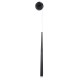 GLOBOSTAR® TEARS 61315 Μοντέρνο Φωτιστικό Τοίχου - Απλίκα LED 3W 330lm 180° AC 220-240V IP20 Ρυθμιζόμενο Λευκό CCT με On/Off 2700K/4500K/6000K - Lumileds SMD Chip - Μαύρο Ματ - Μ3.2 x Π3.2 x Υ51.5cm - 3 Χρόνια Εγγύηση