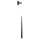 GLOBOSTAR® TEARS 61315 Μοντέρνο Φωτιστικό Τοίχου - Απλίκα LED 3W 330lm 180° AC 220-240V IP20 Ρυθμιζόμενο Λευκό CCT με On/Off 2700K/4500K/6000K - Lumileds SMD Chip - Μαύρο Ματ - Μ3.2 x Π3.2 x Υ51.5cm - 3 Χρόνια Εγγύηση