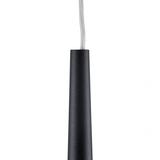 GLOBOSTAR® TEARS 61315 Μοντέρνο Φωτιστικό Τοίχου - Απλίκα LED 3W 330lm 180° AC 220-240V IP20 Ρυθμιζόμενο Λευκό CCT με On/Off 2700K/4500K/6000K - Lumileds SMD Chip - Μαύρο Ματ - Μ3.2 x Π3.2 x Υ51.5cm - 3 Χρόνια Εγγύηση