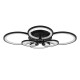 GLOBOSTAR® ROYAL-R 61323 Μοντέρνο Φωτιστικό Οροφής LED 135W 13500lm 360° AC 220-240V IP20 Ρυθμιζόμενο Λευκό CCT με Χειριστήριο από 2700K έως 6000K Dimmable - Lumileds SMD Chip - Μαύρο Ματ - Μ80.5 x Π59 x Υ12cm - 3 Χρόνια Εγγύηση