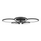 GLOBOSTAR® ROYAL-R 61323 Μοντέρνο Φωτιστικό Οροφής LED 135W 13500lm 360° AC 220-240V IP20 Ρυθμιζόμενο Λευκό CCT με Χειριστήριο από 2700K έως 6000K Dimmable - Lumileds SMD Chip - Μαύρο Ματ - Μ80.5 x Π59 x Υ12cm - 3 Χρόνια Εγγύηση