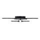 GLOBOSTAR® ROYAL-R 61323 Μοντέρνο Φωτιστικό Οροφής LED 135W 13500lm 360° AC 220-240V IP20 Ρυθμιζόμενο Λευκό CCT με Χειριστήριο από 2700K έως 6000K Dimmable - Lumileds SMD Chip - Μαύρο Ματ - Μ80.5 x Π59 x Υ12cm - 3 Χρόνια Εγγύηση