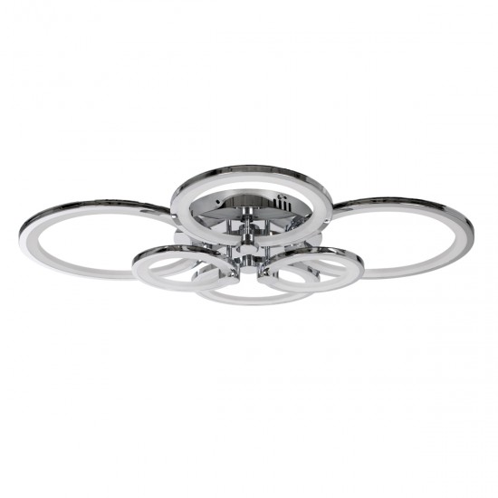 GLOBOSTAR® ROYAL-R 61324 Μοντέρνο Φωτιστικό Οροφής LED 135W 16200lm 360° AC 220-240V IP20 Ρυθμιζόμενο Λευκό CCT με Χειριστήριο από 2700K έως 6000K Dimmable - Lumileds SMD Chip - Ασημί Νίκελ - Μ80.5 x Π59 x Υ12cm - 3 Χρόνια Εγγύηση GLOBOSTAR® ROYAL-R 61324 Μοντέρνο Φωτιστικό Οροφής LED 135W 16200lm 360° AC 220-240V IP20 Ρυθμιζόμενο Λευκό CCT με Χειριστήριο από 2700K έως 6000K Dimmable - Lumileds SMD Chip - Ασημί Νίκελ - Μ80.5 x Π59 x Υ12cm - 3 Χρόνια Εγγύηση