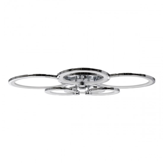 GLOBOSTAR® ROYAL-R 61324 Μοντέρνο Φωτιστικό Οροφής LED 135W 16200lm 360° AC 220-240V IP20 Ρυθμιζόμενο Λευκό CCT με Χειριστήριο από 2700K έως 6000K Dimmable - Lumileds SMD Chip - Ασημί Νίκελ - Μ80.5 x Π59 x Υ12cm - 3 Χρόνια Εγγύηση GLOBOSTAR® ROYAL-R 61324 Μοντέρνο Φωτιστικό Οροφής LED 135W 16200lm 360° AC 220-240V IP20 Ρυθμιζόμενο Λευκό CCT με Χειριστήριο από 2700K έως 6000K Dimmable - Lumileds SMD Chip - Ασημί Νίκελ - Μ80.5 x Π59 x Υ12cm - 3 Χρόνια Εγγύηση