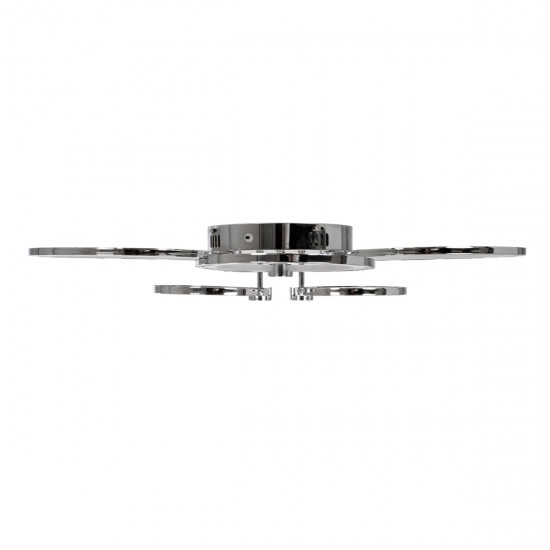 GLOBOSTAR® ROYAL-R 61324 Μοντέρνο Φωτιστικό Οροφής LED 135W 16200lm 360° AC 220-240V IP20 Ρυθμιζόμενο Λευκό CCT με Χειριστήριο από 2700K έως 6000K Dimmable - Lumileds SMD Chip - Ασημί Νίκελ - Μ80.5 x Π59 x Υ12cm - 3 Χρόνια Εγγύηση GLOBOSTAR® ROYAL-R 61324 Μοντέρνο Φωτιστικό Οροφής LED 135W 16200lm 360° AC 220-240V IP20 Ρυθμιζόμενο Λευκό CCT με Χειριστήριο από 2700K έως 6000K Dimmable - Lumileds SMD Chip - Ασημί Νίκελ - Μ80.5 x Π59 x Υ12cm - 3 Χρόνια Εγγύηση