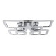 GLOBOSTAR® ROYAL-S 61326 Μοντέρνο Φωτιστικό Οροφής LED 135W 16200lm 360° AC 220-240V IP20 Ρυθμιζόμενο Λευκό CCT με Χειριστήριο από 2700K έως 6000K Dimmable - Lumileds SMD Chip - Ασημί Νίκελ - Μ58.5 x Π58.5 x Υ12cm - 3 Χρόνια Εγγύηση