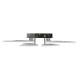GLOBOSTAR® ROYAL-S 61326 Μοντέρνο Φωτιστικό Οροφής LED 135W 16200lm 360° AC 220-240V IP20 Ρυθμιζόμενο Λευκό CCT με Χειριστήριο από 2700K έως 6000K Dimmable - Lumileds SMD Chip - Ασημί Νίκελ - Μ58.5 x Π58.5 x Υ12cm - 3 Χρόνια Εγγύηση