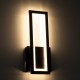 GLOBOSTAR® TIARA 61327 Μοντέρνο Φωτιστικό Τοίχου - Απλίκα LED 12W 1440lm 300° AC 220-240V IP20 Ρυθμιζόμενο Λευκό CCT με On/Off 2700K/4500K/6000K - Lumileds SMD Chip - Μαύρο Ματ - Μ12.5 x Π4 x Υ32cm - 3 Χρόνια Εγγύηση
