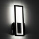GLOBOSTAR® TIARA 61327 Μοντέρνο Φωτιστικό Τοίχου - Απλίκα LED 12W 1440lm 300° AC 220-240V IP20 Ρυθμιζόμενο Λευκό CCT με On/Off 2700K/4500K/6000K - Lumileds SMD Chip - Μαύρο Ματ - Μ12.5 x Π4 x Υ32cm - 3 Χρόνια Εγγύηση