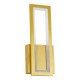 GLOBOSTAR® TIARA 61328 Μοντέρνο Φωτιστικό Τοίχου - Απλίκα LED 12W 1440lm 300° AC 220-240V IP20 Ρυθμιζόμενο Λευκό CCT με On/Off 2700K/4500K/6000K - Lumileds SMD Chip - Χρυσό Βούρτσας - Μ12.5 x Π4 x Υ32cm - 3 Χρόνια Εγγύηση