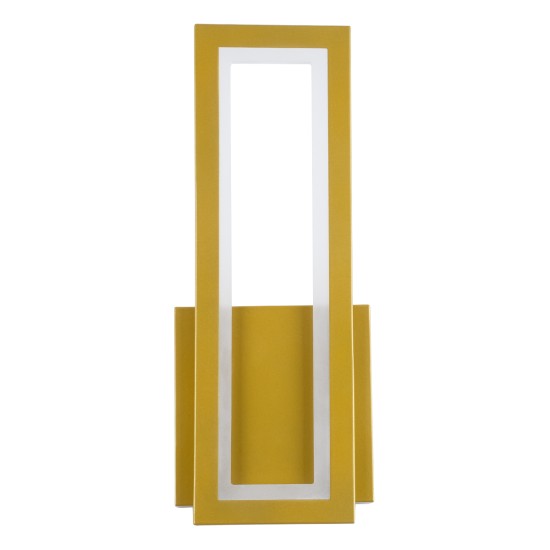 GLOBOSTAR® TIARA 61328 Μοντέρνο Φωτιστικό Τοίχου - Απλίκα LED 12W 1440lm 300° AC 220-240V IP20 Ρυθμιζόμενο Λευκό CCT με On/Off 2700K/4500K/6000K - Lumileds SMD Chip - Χρυσό Βούρτσας - Μ12.5 x Π4 x Υ32cm - 3 Χρόνια Εγγύηση