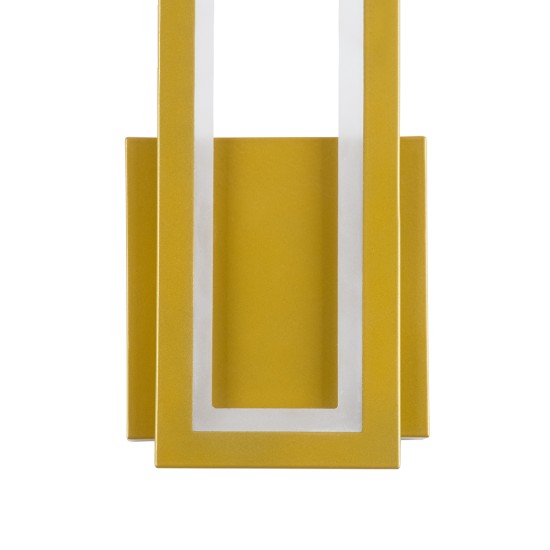 GLOBOSTAR® TIARA 61328 Μοντέρνο Φωτιστικό Τοίχου - Απλίκα LED 12W 1440lm 300° AC 220-240V IP20 Ρυθμιζόμενο Λευκό CCT με On/Off 2700K/4500K/6000K - Lumileds SMD Chip - Χρυσό Βούρτσας - Μ12.5 x Π4 x Υ32cm - 3 Χρόνια Εγγύηση