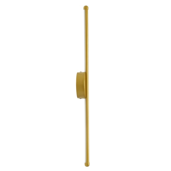 GLOBOSTAR® DIADEM 61330 Μοντέρνο Φωτιστικό Τοίχου - Απλίκα LED 9W 900lm 120° AC 220-240V IP20 Ρυθμιζόμενο Λευκό CCT με On/Off 2700K/4500K/6000K - Lumileds SMD Chip - Σατινέ Χρυσό Βούρτσας - Μ10 x Π4 x Υ60cm - 3 Χρόνια Εγγύηση