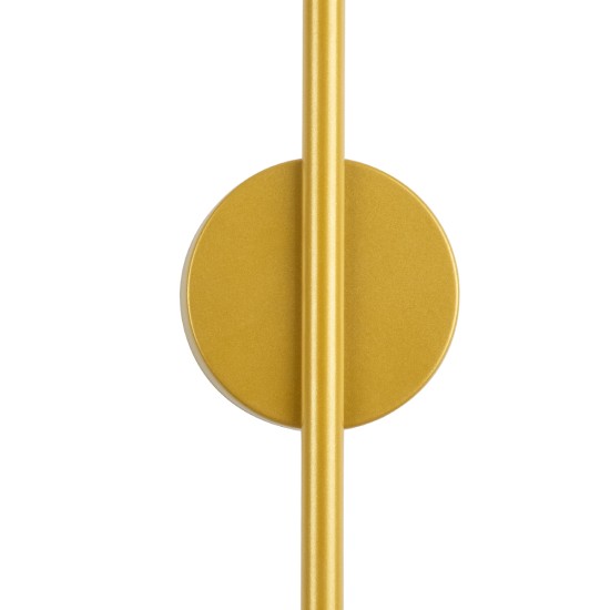 GLOBOSTAR® DIADEM 61330 Μοντέρνο Φωτιστικό Τοίχου - Απλίκα LED 9W 900lm 120° AC 220-240V IP20 Ρυθμιζόμενο Λευκό CCT με On/Off 2700K/4500K/6000K - Lumileds SMD Chip - Σατινέ Χρυσό Βούρτσας - Μ10 x Π4 x Υ60cm - 3 Χρόνια Εγγύηση