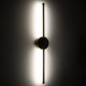 GLOBOSTAR® DIADEM 61330 Μοντέρνο Φωτιστικό Τοίχου - Απλίκα LED 9W 900lm 120° AC 220-240V IP20 Ρυθμιζόμενο Λευκό CCT με On/Off 2700K/4500K/6000K - Lumileds SMD Chip - Σατινέ Χρυσό Βούρτσας - Μ10 x Π4 x Υ60cm - 3 Χρόνια Εγγύηση