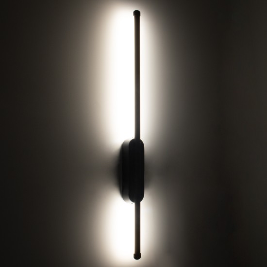 GLOBOSTAR® HARLEM 61332 Μοντέρνο Φωτιστικό Τοίχου - Απλίκα LED 9W 1080lm 120° AC 220-240V IP20 Ρυθμιζόμενο Λευκό CCT με On/Off 2700K/4500K/6000K - Lumileds SMD Chip - Χρυσό Βούρτσας - Μ5 x Π4 x Υ60cm - 3 Χρόνια Εγγύηση