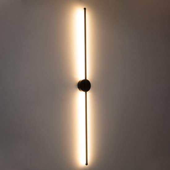 GLOBOSTAR® DIADEM 61333 Μοντέρνο Φωτιστικό Τοίχου - Απλίκα LED 18W 2160lm 120° AC 220-240V IP20 Ρυθμιζόμενο Λευκό CCT με On/Off 2700K/4500K/6000K - Lumileds SMD Chip - Μαύρο Ματ - Μ10 x Π4 x Υ120cm - 3 Χρόνια Εγγύηση GLOBOSTAR® DIADEM 61333 Μοντέρνο Φωτιστικό Τοίχου - Απλίκα LED 18W 2160lm 120° AC 220-240V IP20 Ρυθμιζόμενο Λευκό CCT με On/Off 2700K/4500K/6000K - Lumileds SMD Chip - Μαύρο Ματ - Μ10 x Π4 x Υ120cm - 3 Χρόνια Εγγύηση