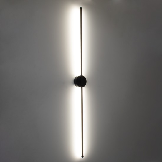 GLOBOSTAR® DIADEM 61333 Μοντέρνο Φωτιστικό Τοίχου - Απλίκα LED 18W 2160lm 120° AC 220-240V IP20 Ρυθμιζόμενο Λευκό CCT με On/Off 2700K/4500K/6000K - Lumileds SMD Chip - Μαύρο Ματ - Μ10 x Π4 x Υ120cm - 3 Χρόνια Εγγύηση GLOBOSTAR® DIADEM 61333 Μοντέρνο Φωτιστικό Τοίχου - Απλίκα LED 18W 2160lm 120° AC 220-240V IP20 Ρυθμιζόμενο Λευκό CCT με On/Off 2700K/4500K/6000K - Lumileds SMD Chip - Μαύρο Ματ - Μ10 x Π4 x Υ120cm - 3 Χρόνια Εγγύηση