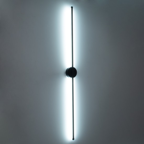GLOBOSTAR® DIADEM 61333 Μοντέρνο Φωτιστικό Τοίχου - Απλίκα LED 18W 2160lm 120° AC 220-240V IP20 Ρυθμιζόμενο Λευκό CCT με On/Off 2700K/4500K/6000K - Lumileds SMD Chip - Μαύρο Ματ - Μ10 x Π4 x Υ120cm - 3 Χρόνια Εγγύηση GLOBOSTAR® DIADEM 61333 Μοντέρνο Φωτιστικό Τοίχου - Απλίκα LED 18W 2160lm 120° AC 220-240V IP20 Ρυθμιζόμενο Λευκό CCT με On/Off 2700K/4500K/6000K - Lumileds SMD Chip - Μαύρο Ματ - Μ10 x Π4 x Υ120cm - 3 Χρόνια Εγγύηση