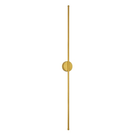 GLOBOSTAR® DIADEM 61334 Μοντέρνο Φωτιστικό Τοίχου - Απλίκα LED 18W 2160lm 120° AC 220-240V IP20 Ρυθμιζόμενο Λευκό CCT με On/Off 2700K/4500K/6000K - Lumileds SMD Chip - Χρυσό Βούρτσας - Μ10 x Π4 x Υ120cm - 3 Χρόνια Εγγύηση