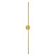 GLOBOSTAR® DIADEM 61334 Μοντέρνο Φωτιστικό Τοίχου - Απλίκα LED 18W 2160lm 120° AC 220-240V IP20 Ρυθμιζόμενο Λευκό CCT με On/Off 2700K/4500K/6000K - Lumileds SMD Chip - Χρυσό Βούρτσας - Μ10 x Π4 x Υ120cm - 3 Χρόνια Εγγύηση