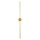 GLOBOSTAR® DIADEM 61334 Μοντέρνο Φωτιστικό Τοίχου - Απλίκα LED 18W 2160lm 120° AC 220-240V IP20 Ρυθμιζόμενο Λευκό CCT με On/Off 2700K/4500K/6000K - Lumileds SMD Chip - Χρυσό Βούρτσας - Μ10 x Π4 x Υ120cm - 3 Χρόνια Εγγύηση